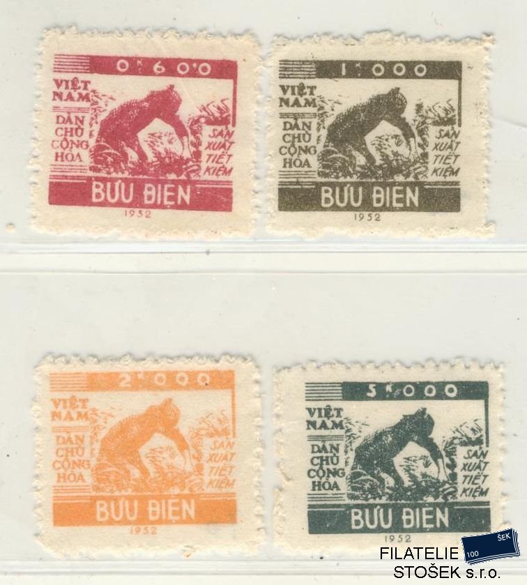 Vietnam známky Mi D 1-4
