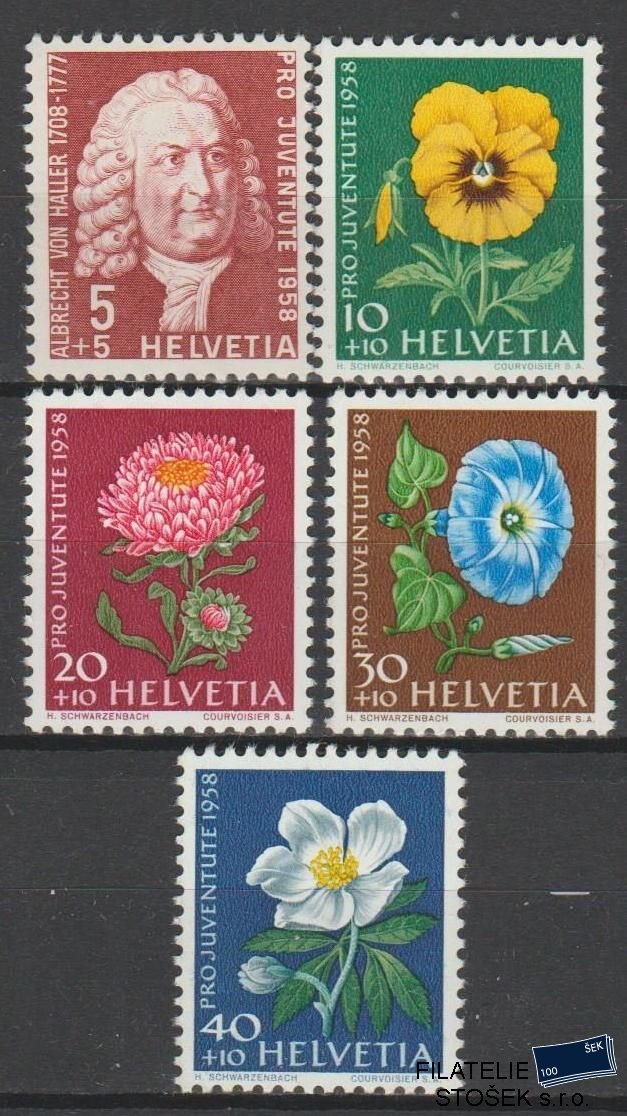 Švýcarsko známky Mi 663-67