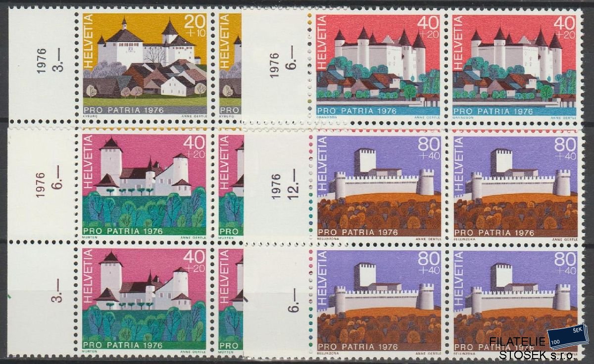 Švýcarsko známky Mi 1075-78 4 Blok