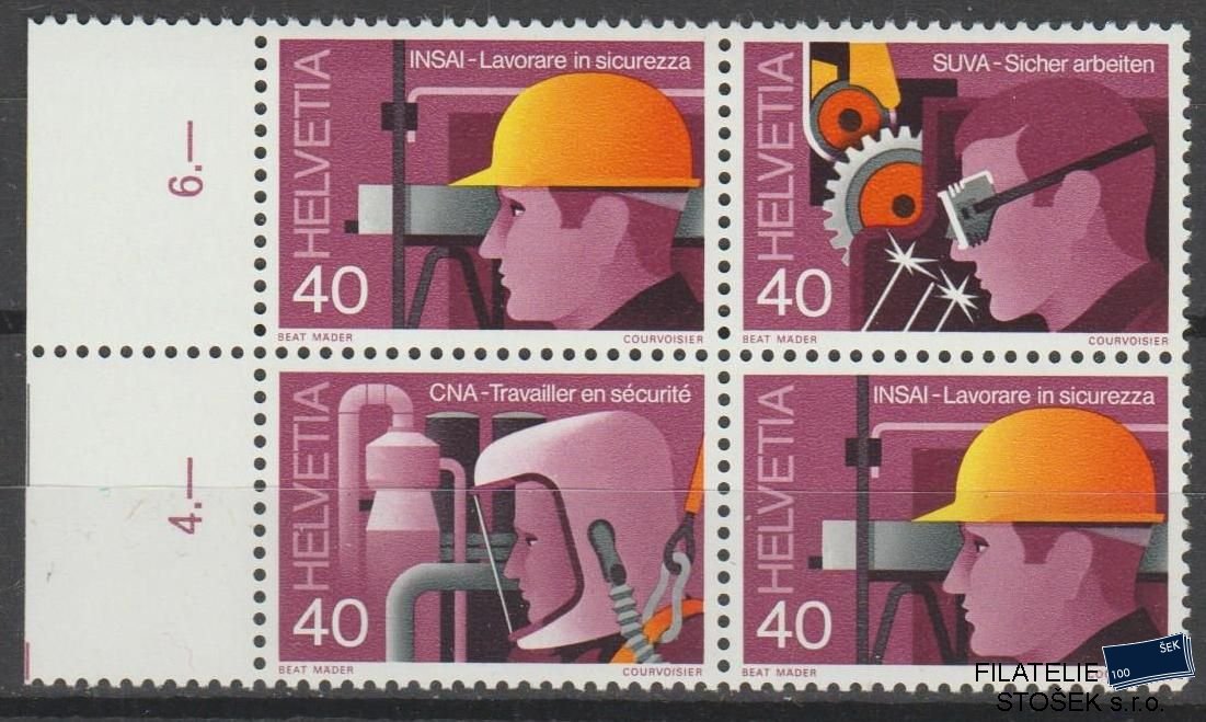Švýcarsko známky Mi 1134-36 4 Blok