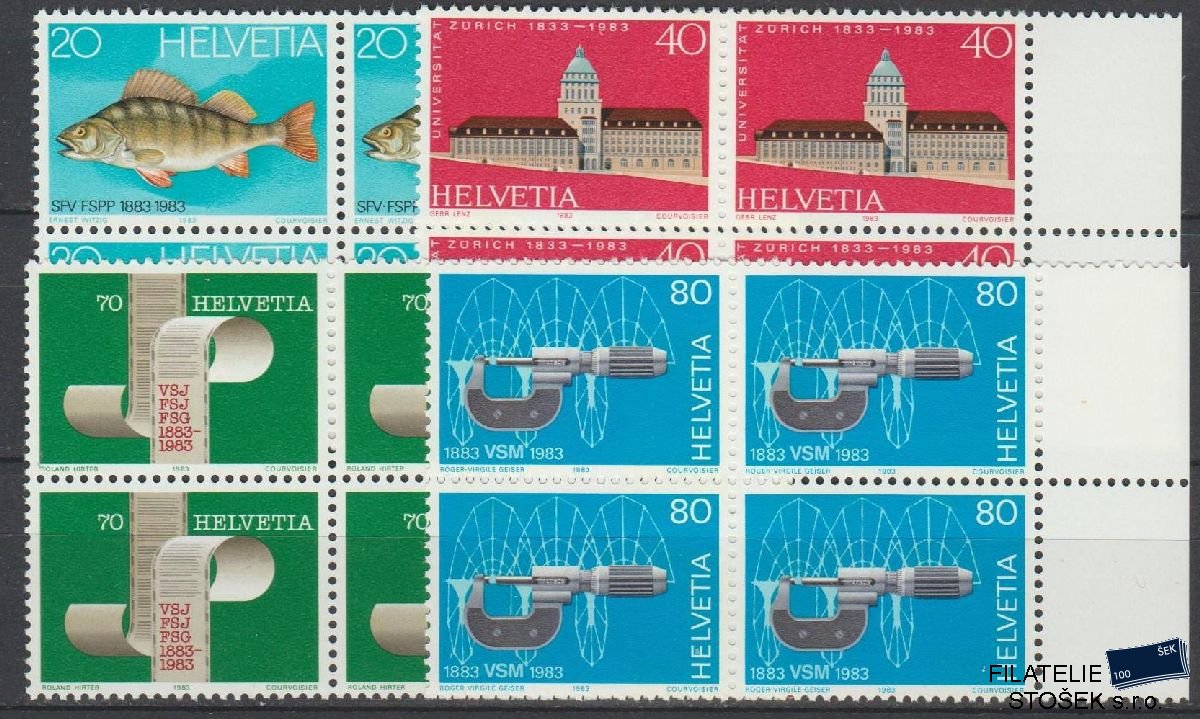 Švýcarsko známky Mi 1245-48 4 Blok