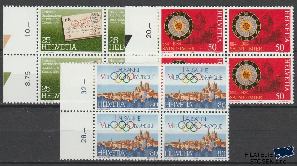 Švýcarsko známky Mi 1267-69 4 Blok