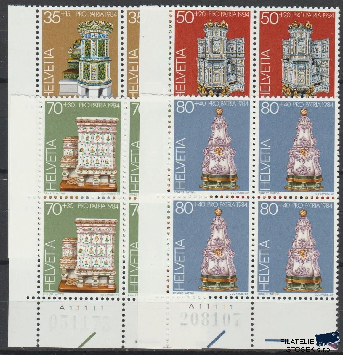 Švýcarsko známky Mi 1272-75 4 Blok