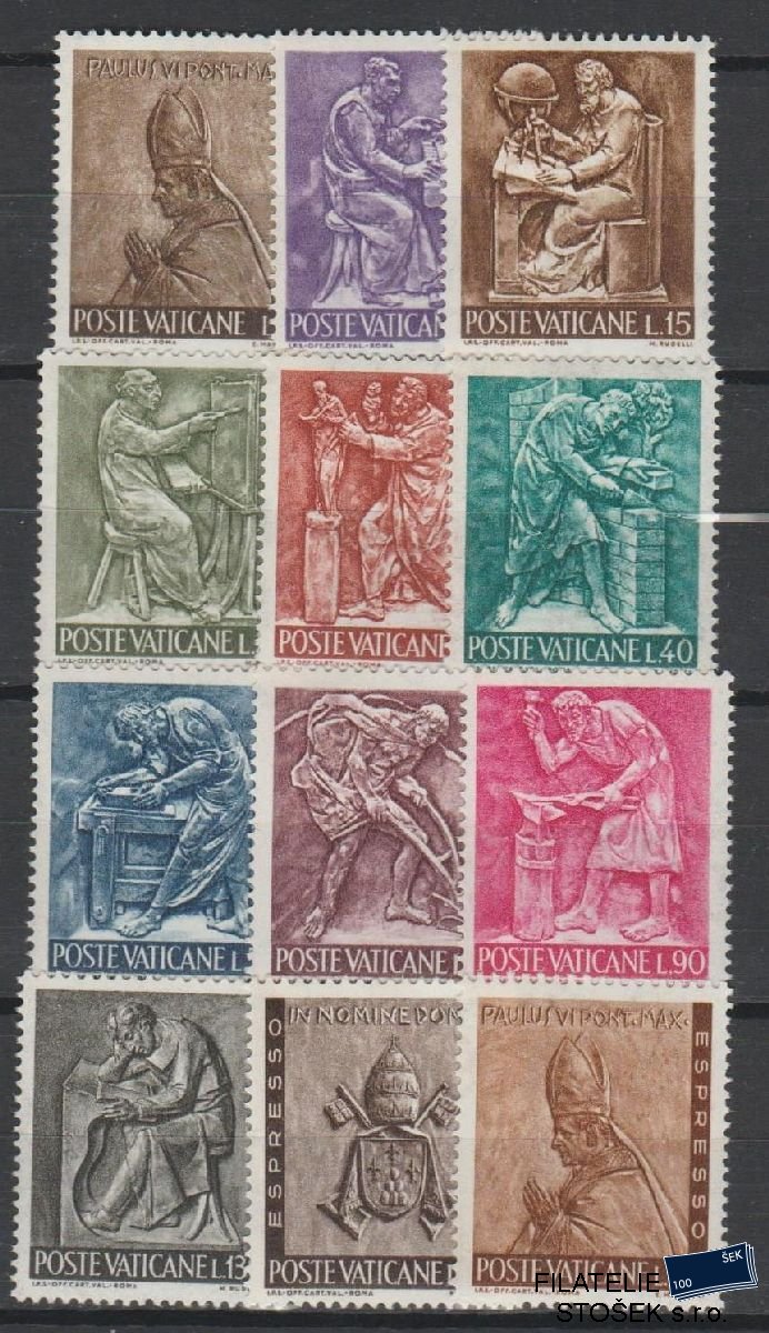 Vatikán známky Mi 490-501