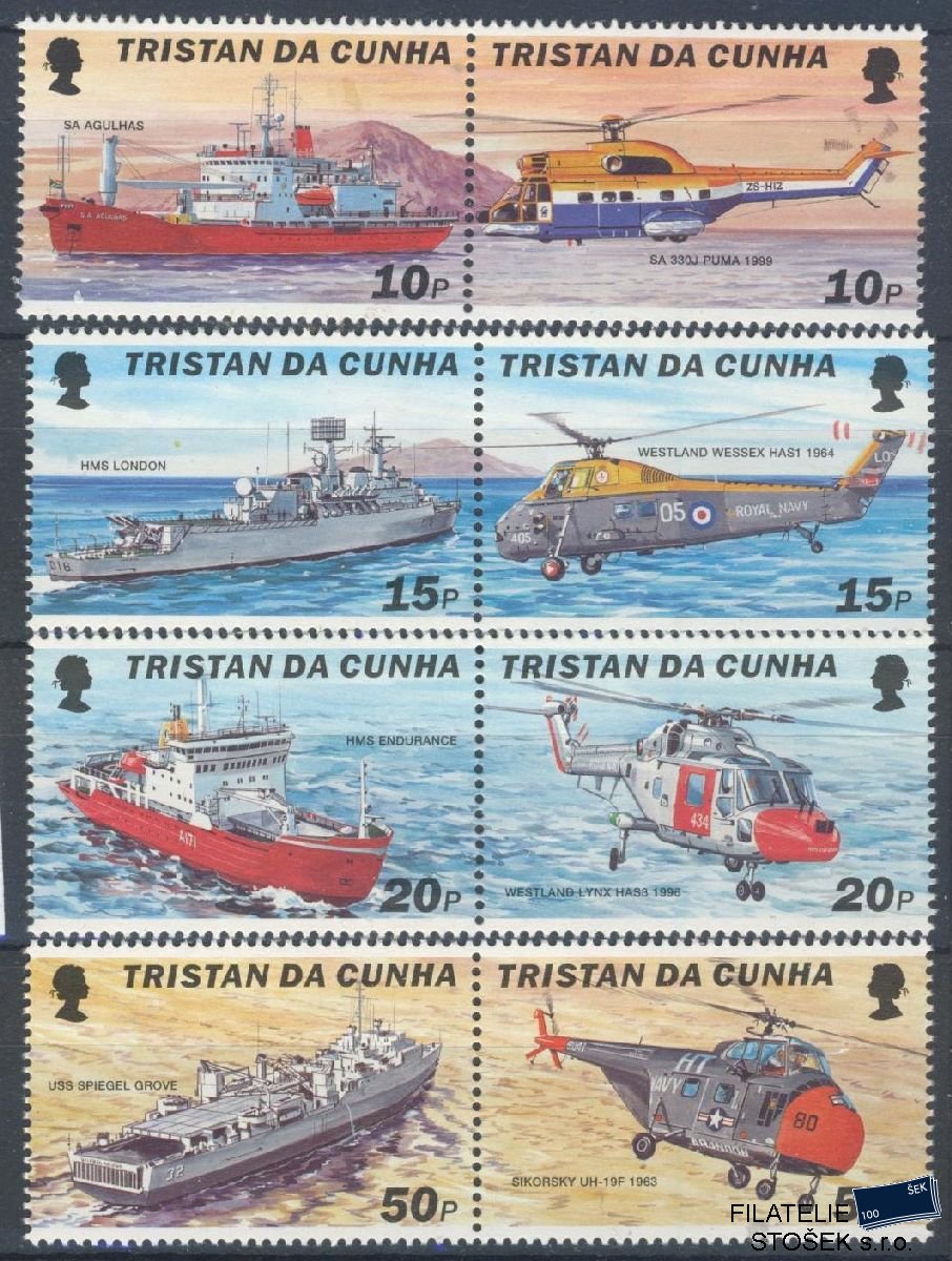 Tristan da Cunha známky Mi 695-702