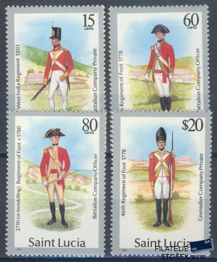 St. Lucia známky Mi 886-89