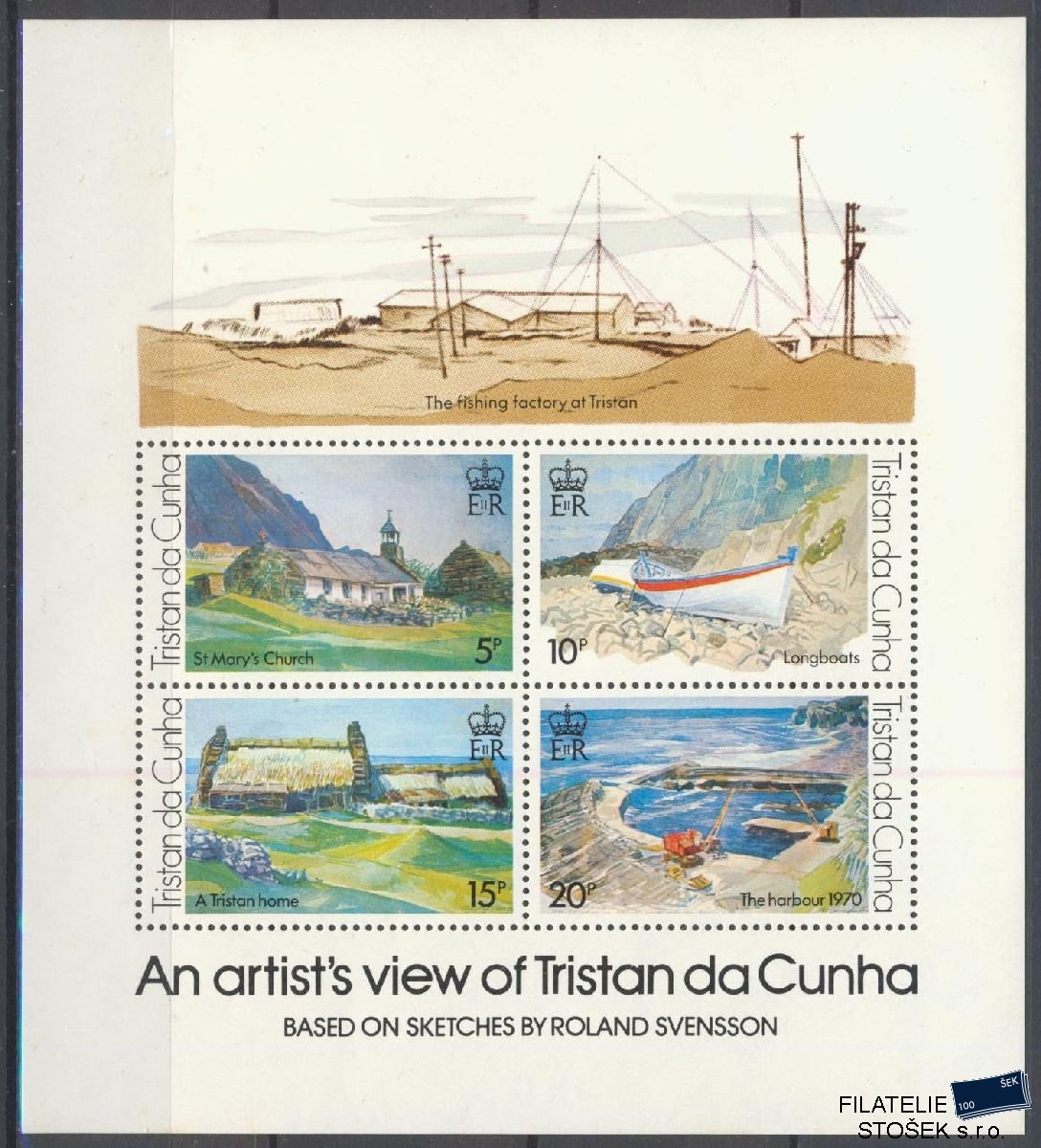 Tristan da Cunha známky Mi Blok 7