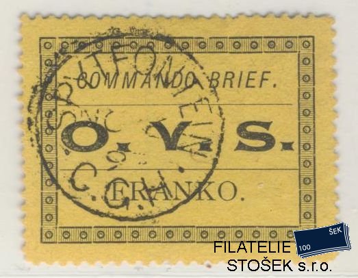 Oranje Staat známky Mi M 1 - Military frank Stamp - KVP Lehce stržený apír