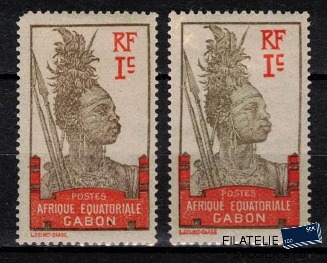 Gabon známky Yv 49+49a