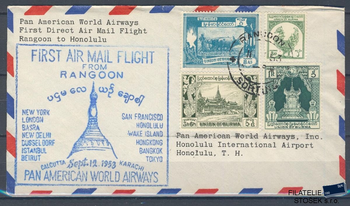 Burma celistvosti - Rangoon - Honolulu