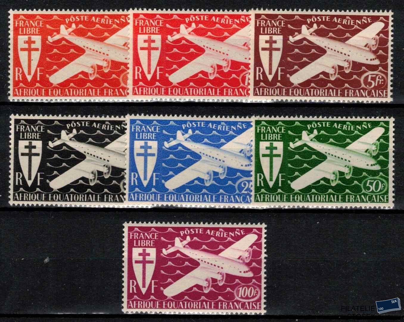 Afr. équatoriale známky 1941-5 Londres PA