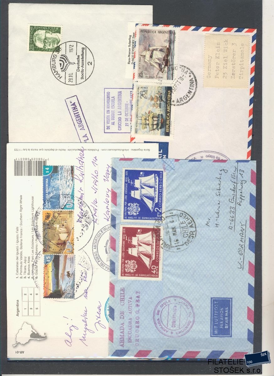Lodní pošta celistvosti - Zámoří