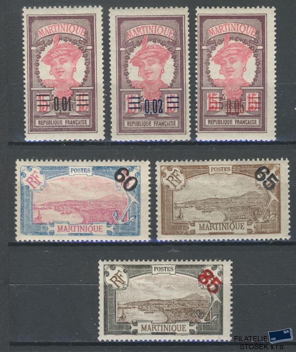 Martinique známky Yv 86-91