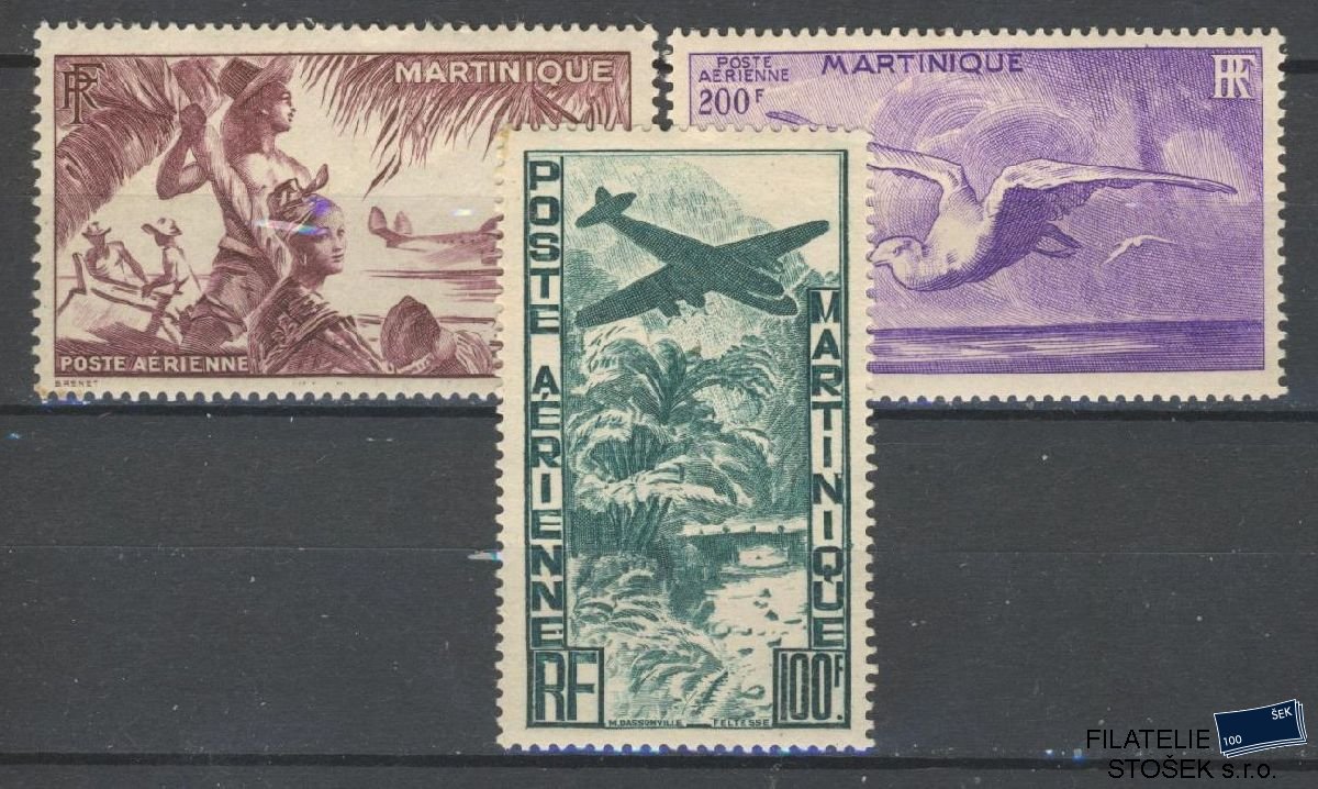 Martinique známky Yv PA 13-15