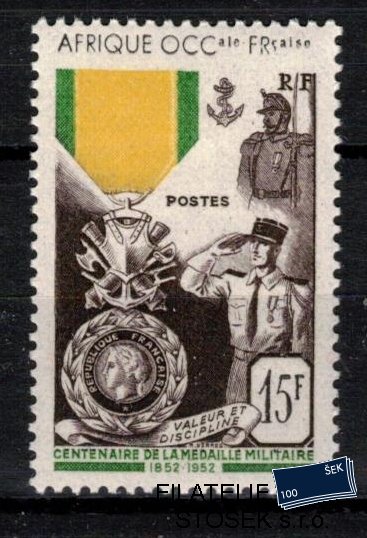 Afr. occidentale známky 1952 Medaile Militaire