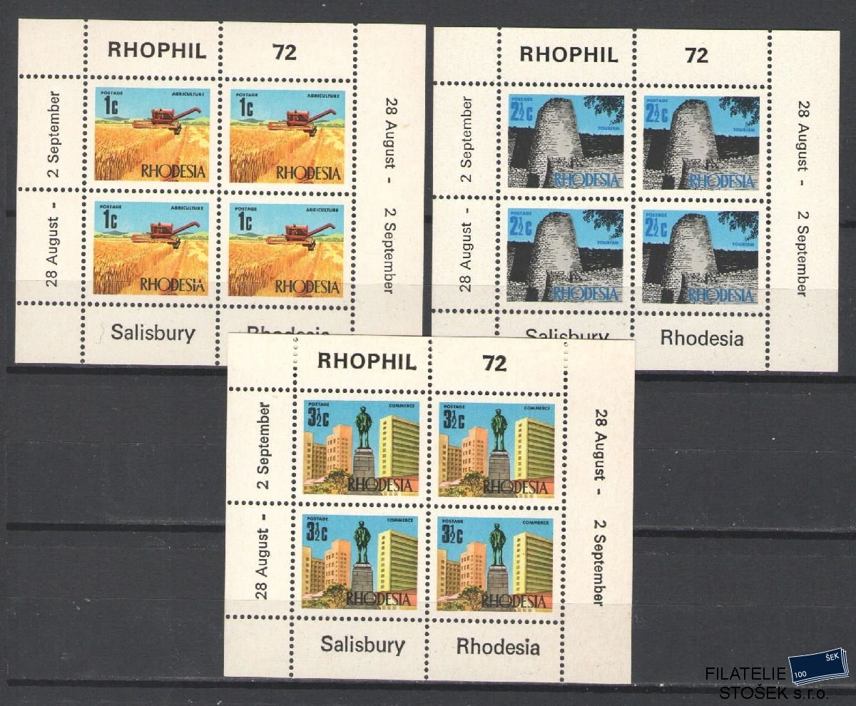 Rhodesia známky Mi Blok 2-4