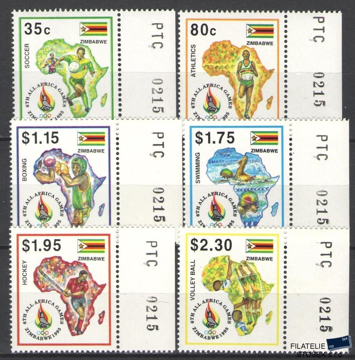 Zimbabwe známky Mi 558-63