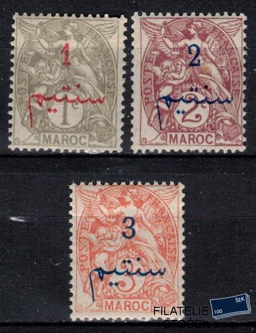 Maroc známky Yv 25-7 sestava známek