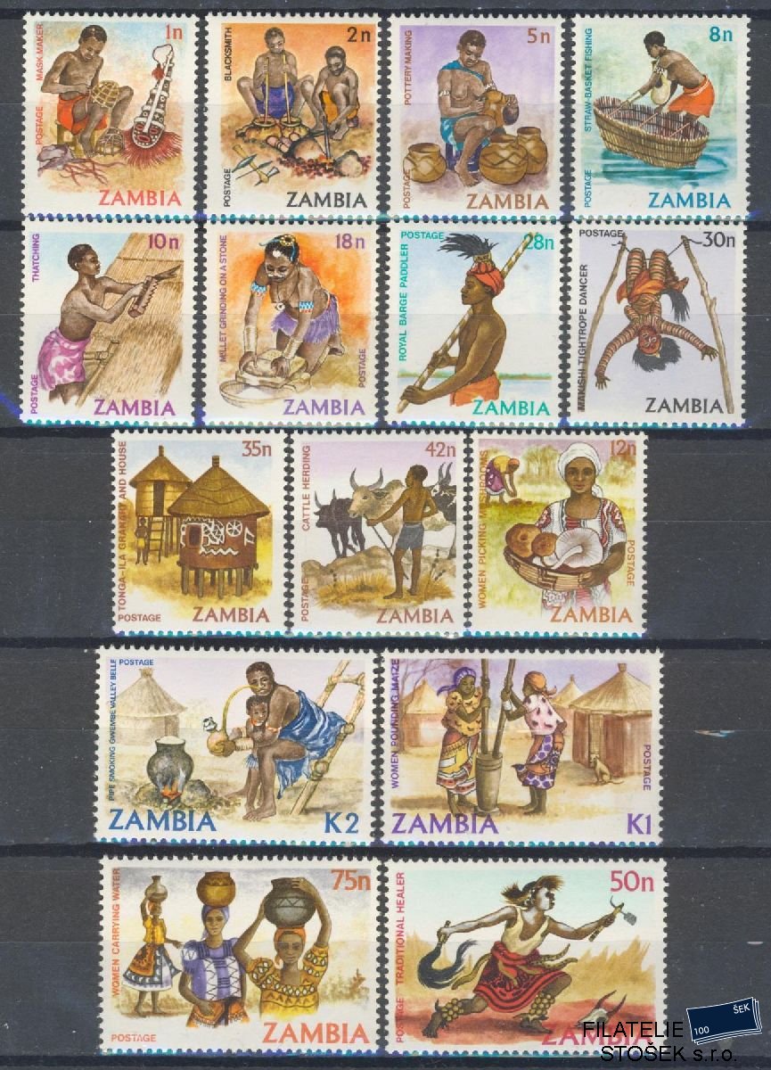 Zambia známky Mi 249-63
