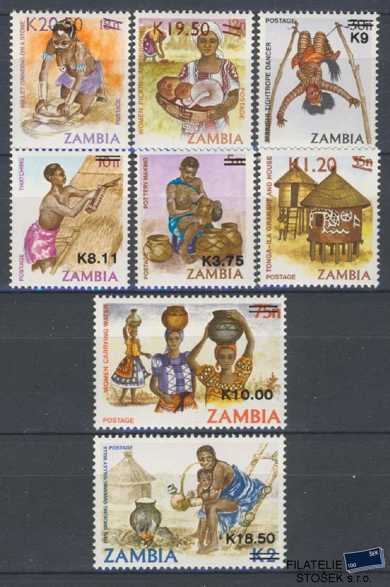 Zambia známky Mi 491-98