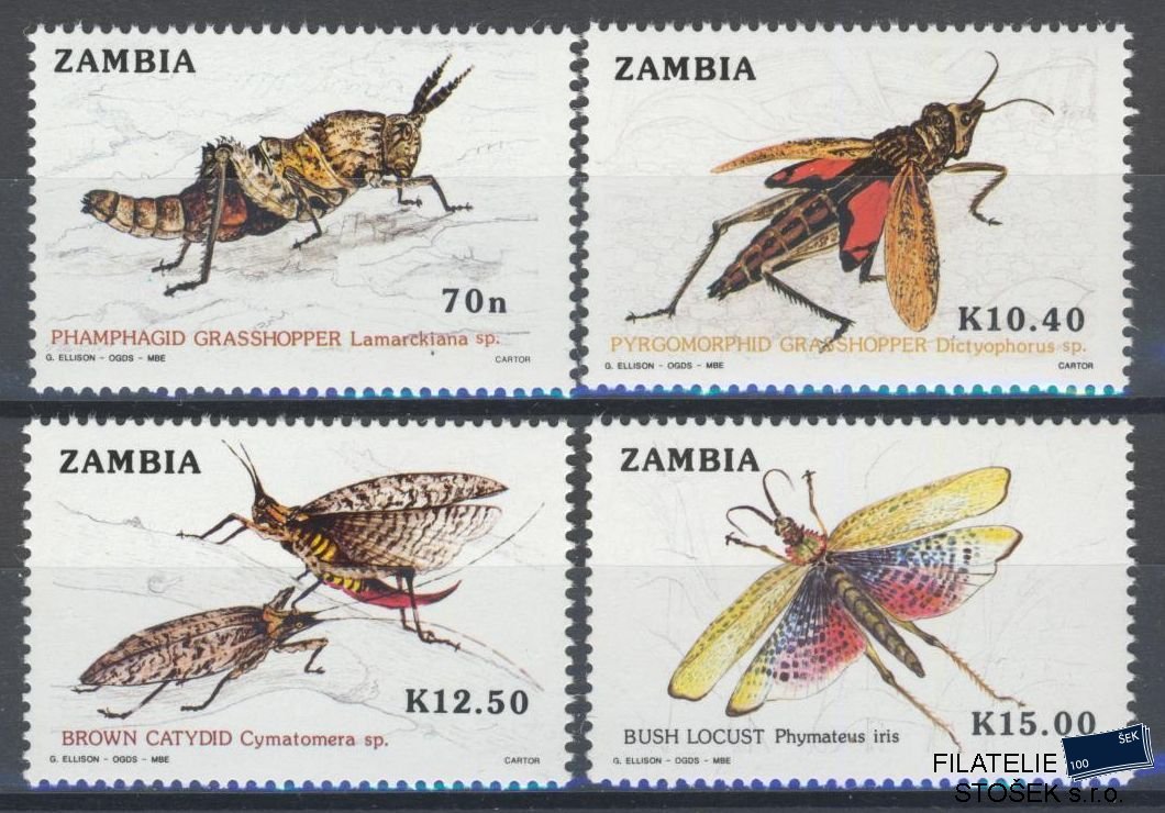 Zambia známky Mi 503-506