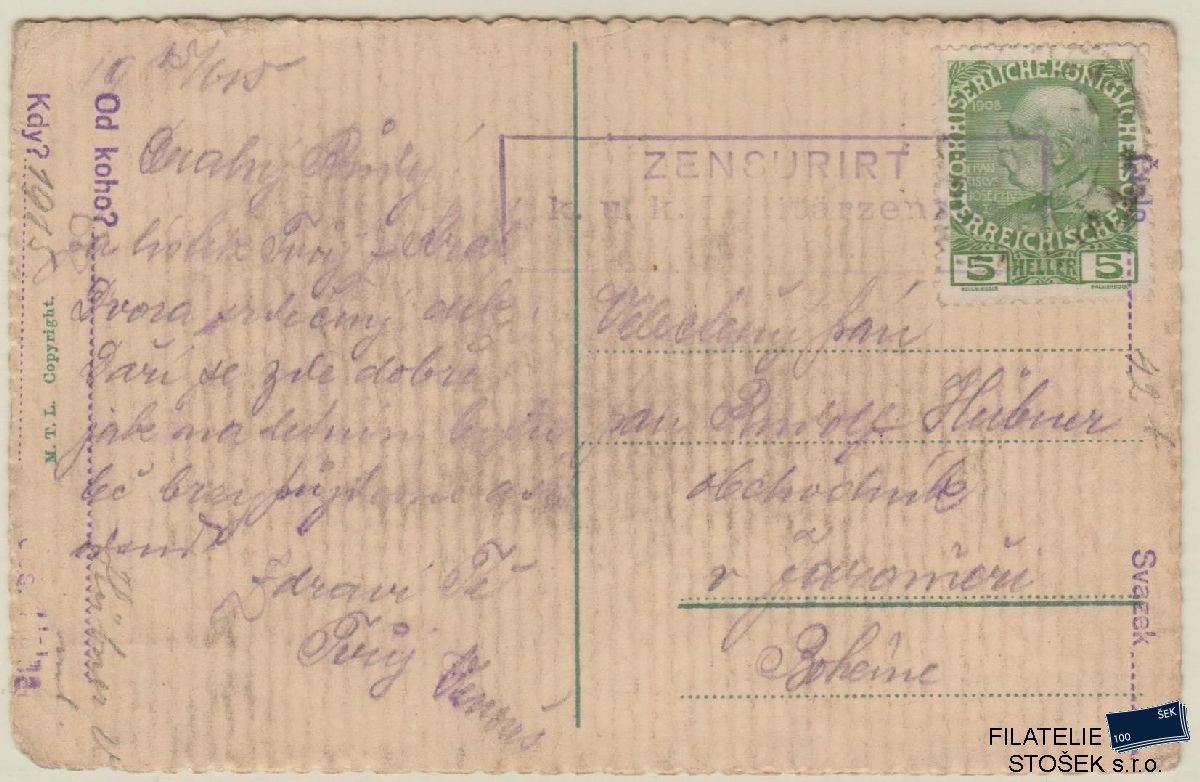 Rakousko celistvosti - Polní pošta - Jaroměř