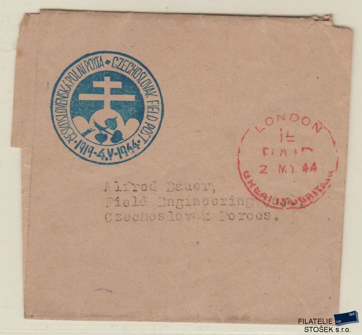 ČSR I celistvosti - Polní pošta - Field Post 1944 - London