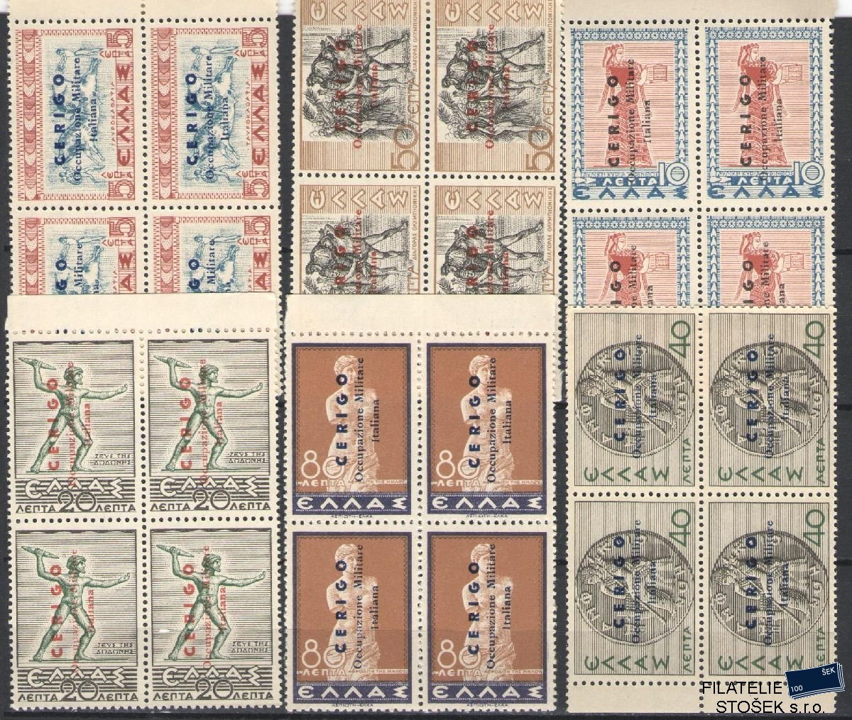 Řecko známky - Italská okupace Cerigo - 6 Ks - 4 Blok