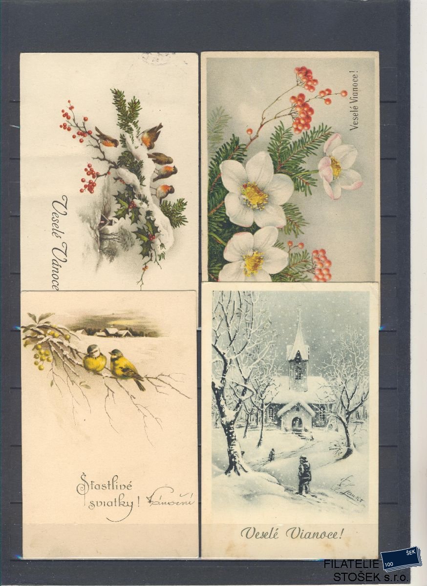 Partie pohlednic - Vánoce