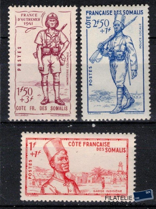 Cote des Somalis známky Yv 188-90