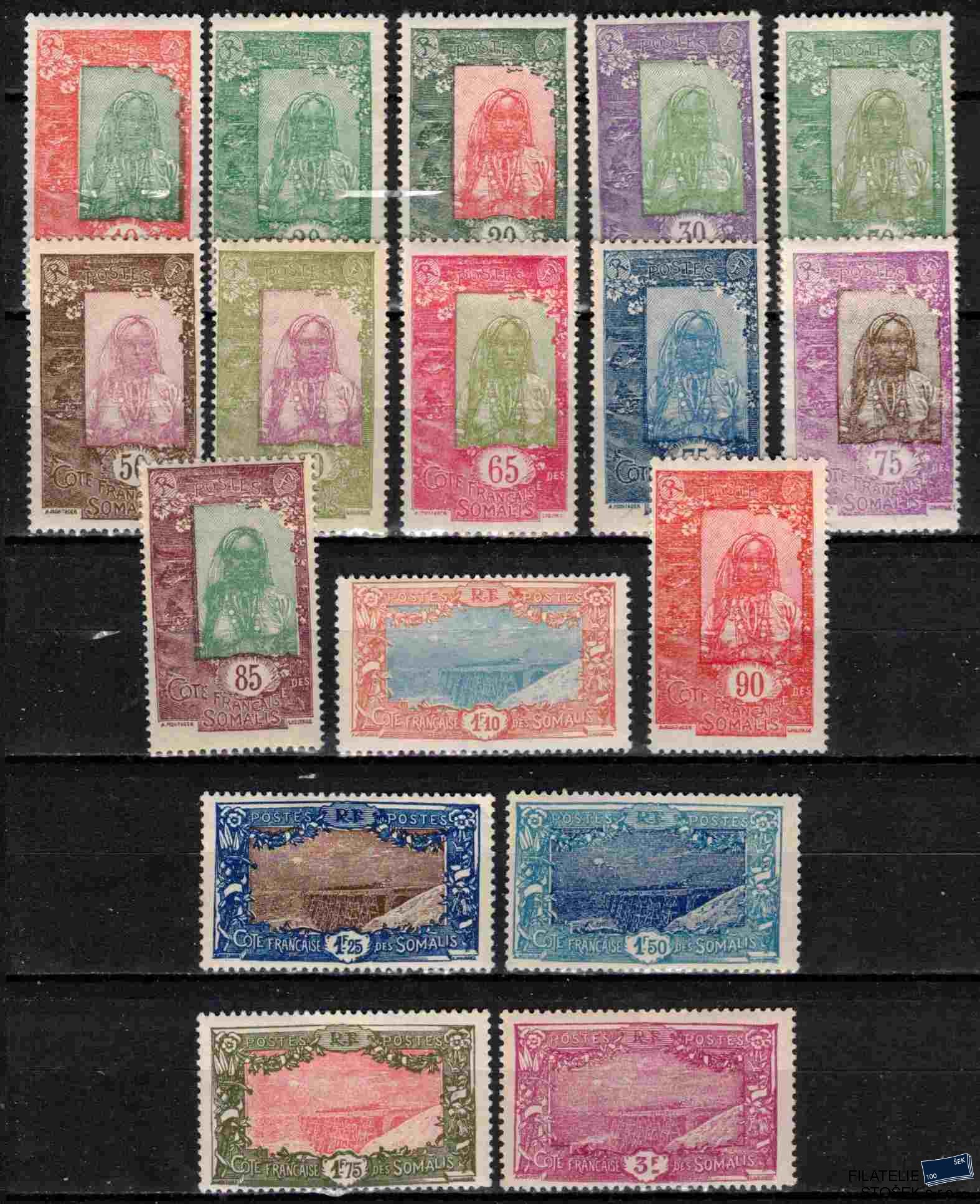Cote des Somalis známky Yv 122-136