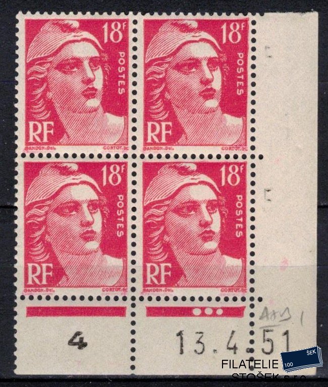 Francie známky Yv 887 13.4.1951