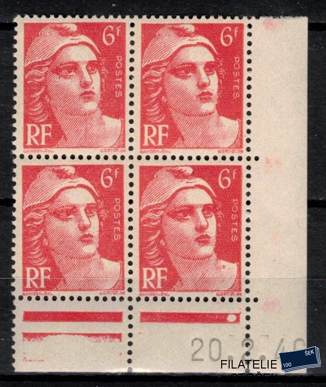 Francie známky Yv 721 20.2.1946