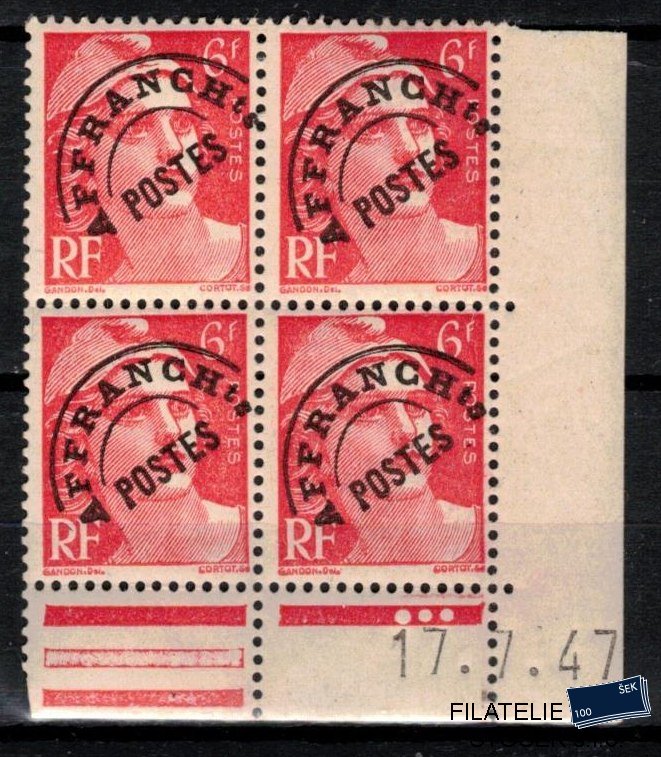 Francie známky Yv Preo 100  17.7.1947
