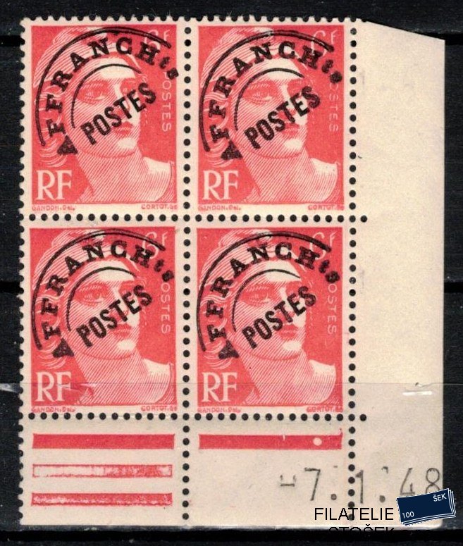 Francie známky Yv Preo 100  7.1.1948