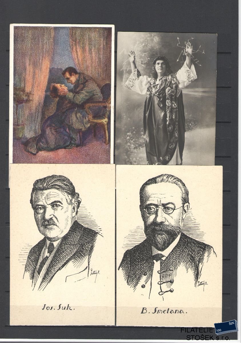 Partie pohlednic - Dějiny, Umění, Skladatelé