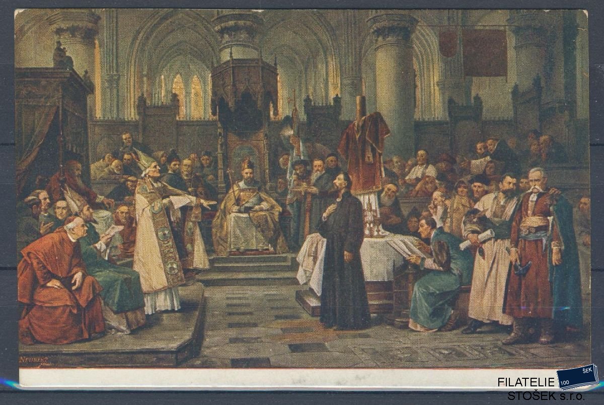 Námětová pohlednice - Čs. historie - Mistr Jan Hus