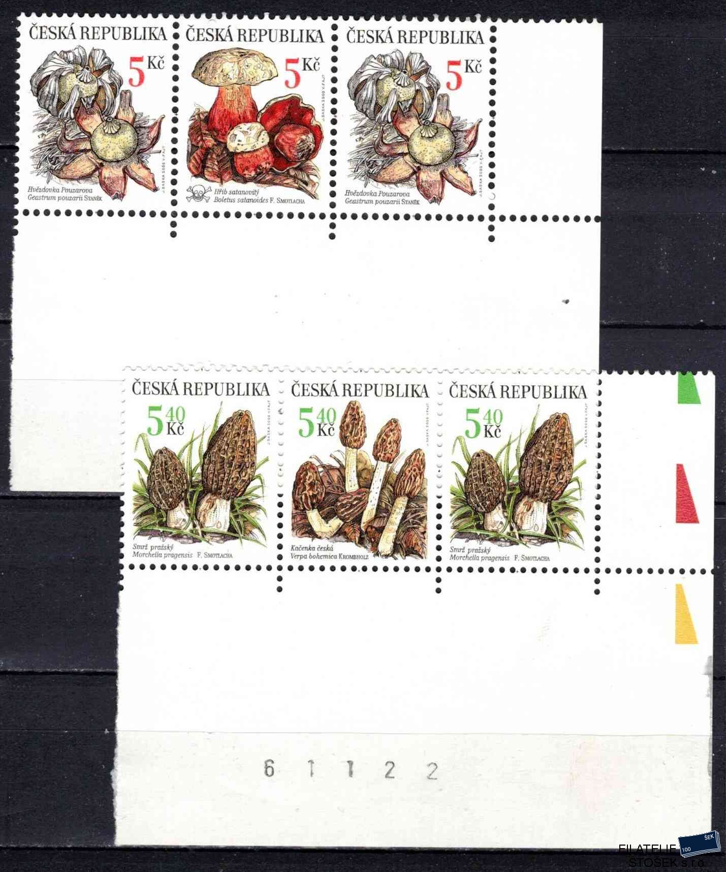 Česká republika známky 264-7 Trojpásky rohové
