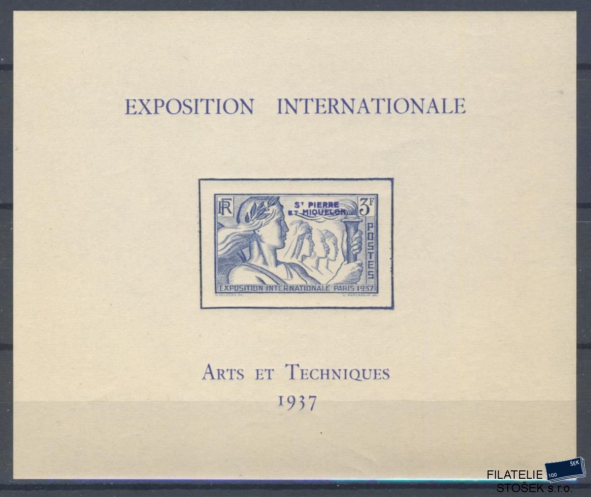 S.P.M. známky 1937 Exposition internationale de Paris-BF