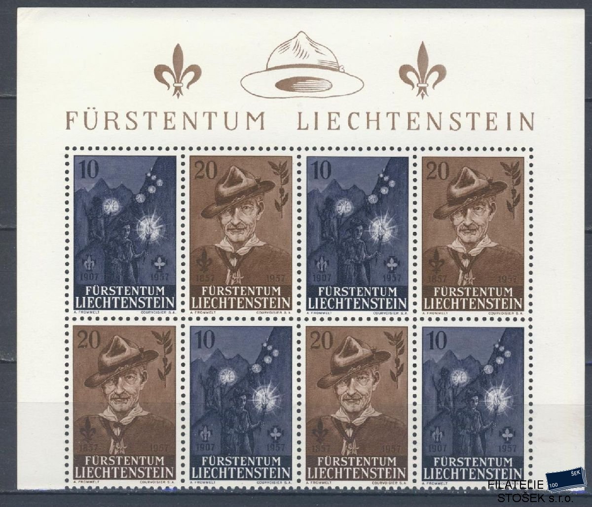 Liechtenstein známky Mi 360-61 8 Blok