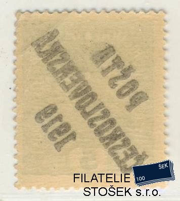 ČSR I známky 34 Ia - Obtisk - Zvrásněný papír