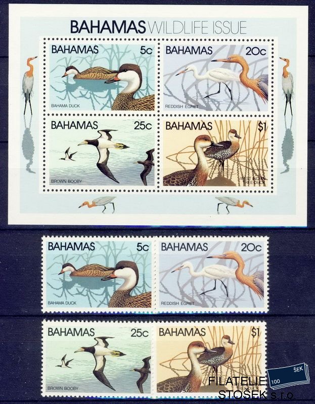 Bahamas Mi 0482-5 + Block 34