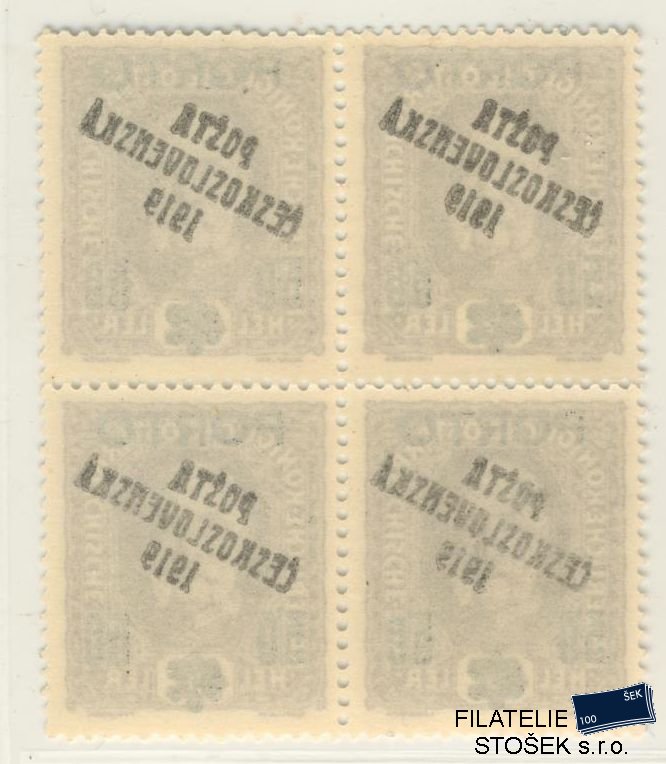 ČSR I známky 88 4 Blok Obtisk