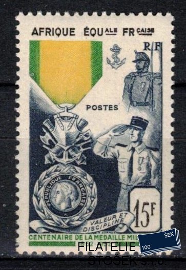 Afr. equatoriale známky 1952 Medaile Militaire