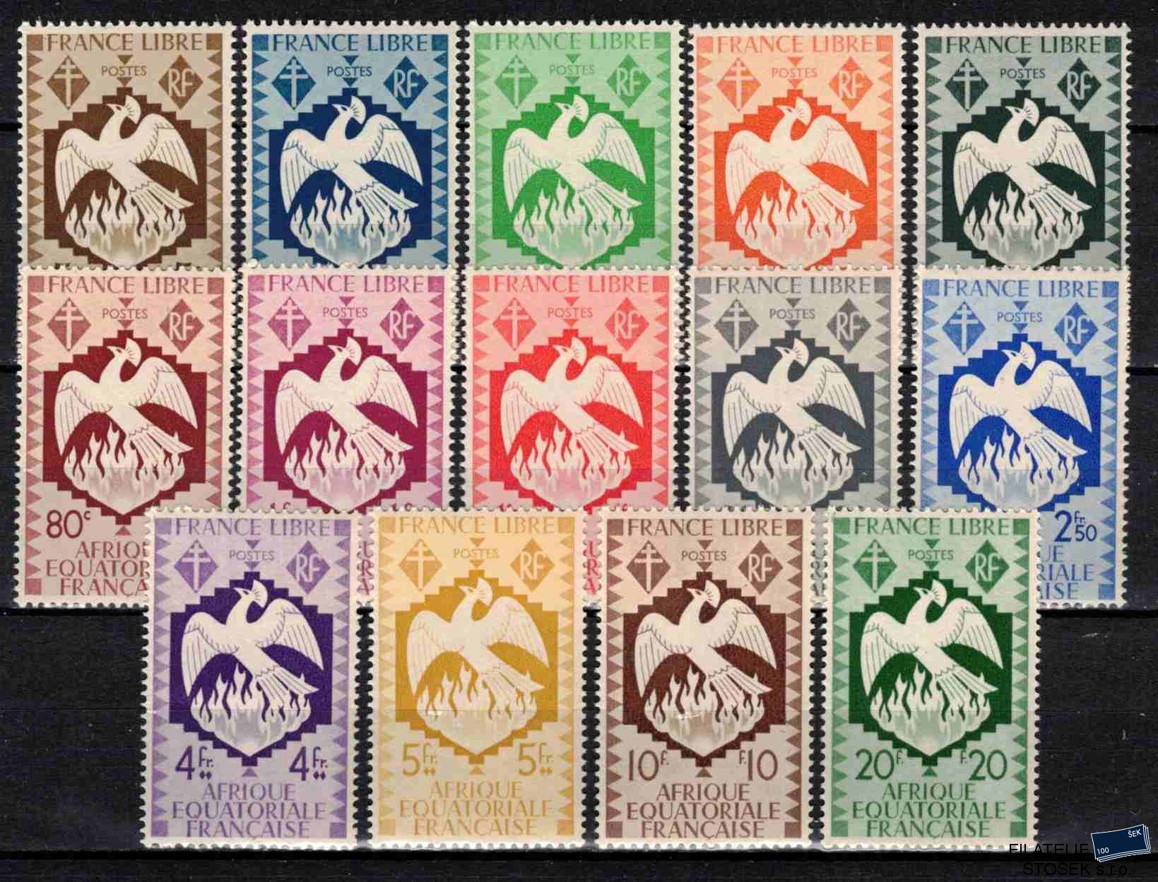 Afr.équatoriale známky 1941 Londres