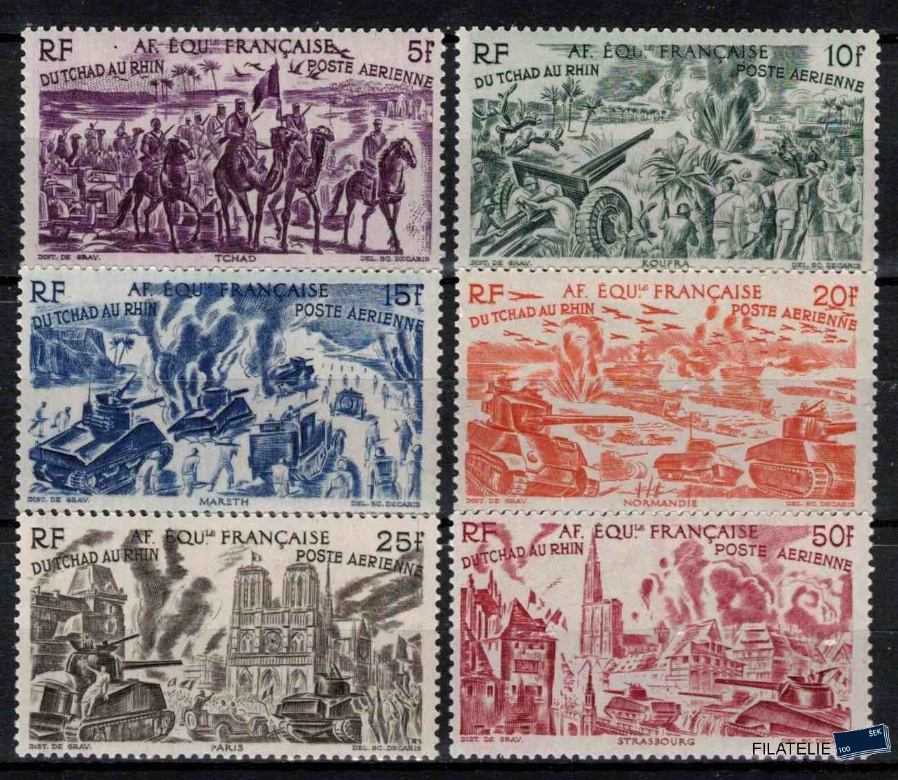 Afr.équatoriale známky 1946 Tchad au Rhin