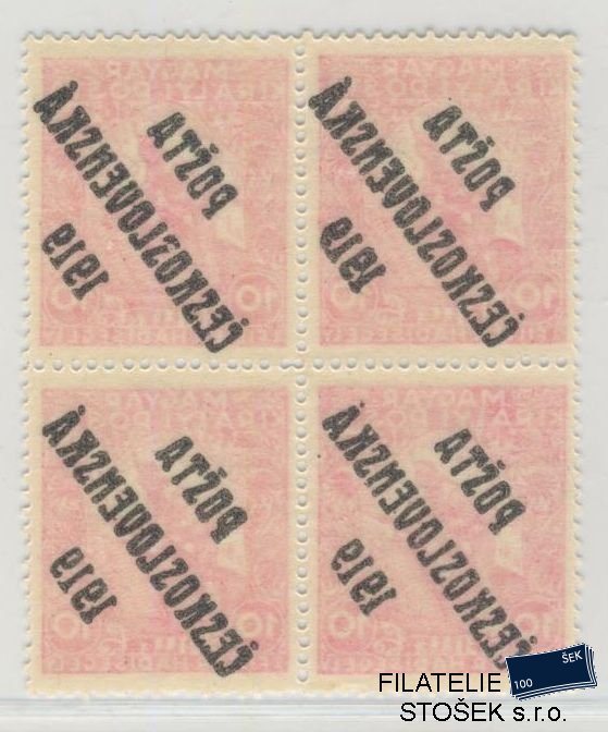 ČSR I známky 96 - Obtisk - 4 Blok