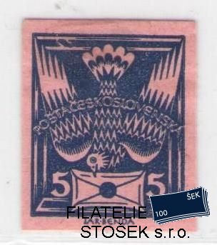 ČSR I známky 143 Zt - Retuš - Růžový papír
