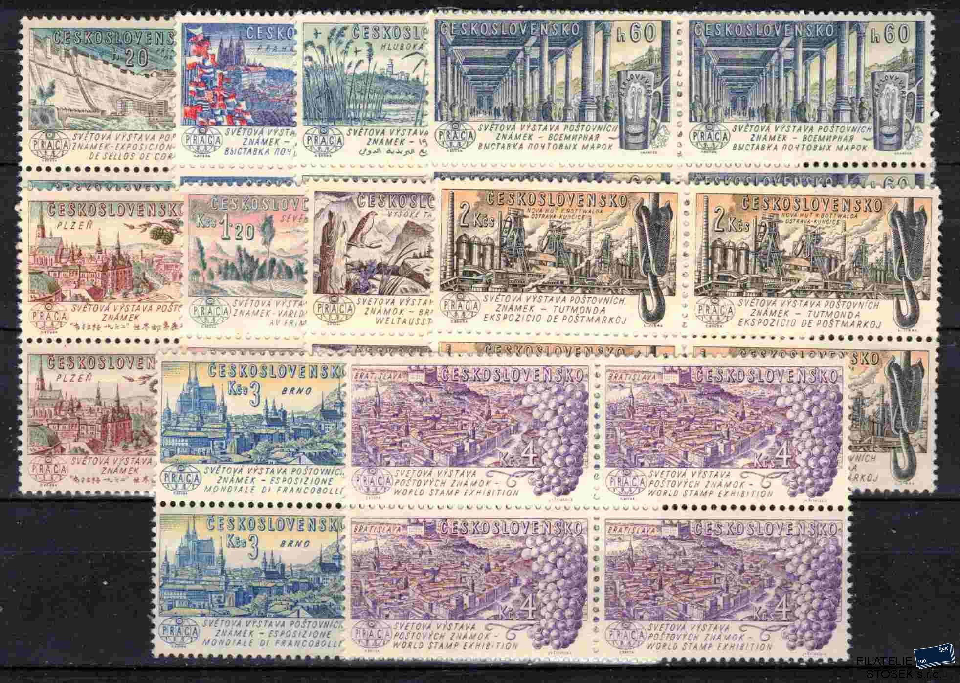 ČSSR známky 1206-15 Čtyřbloky