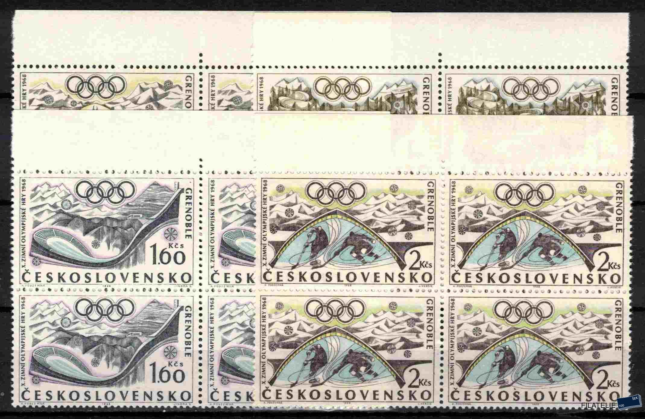 ČSSR známky 1656-9 Čtyřbloky krajové
